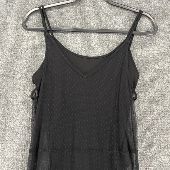 HM Coachella Dress Womens 10 Black Lace Sheer Bodysuit 90s Fairy Whimsigoth Vamp - Picture 2 of 9